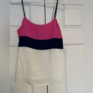 Banana Republic Pink, Navy, and White Camisole